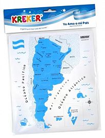 MAPA ARGENTINA GOMA EVA EN 2 COLORES