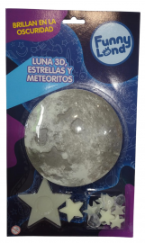 FIGURAS GLOW 3D LUNA, ESTRELLAS Y METEORITOS