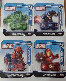 AUTO METAL MARVEL EN BLISTER - 4 MODELOS