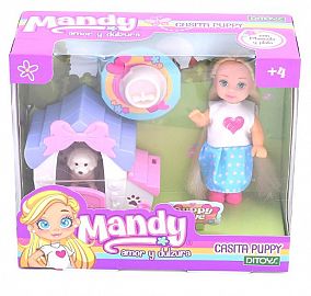 MANDY MUÑECA CON CASITA PUPPY