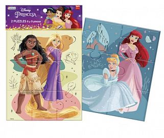 2 PUZZLES PRINCESAS 6/9 PIEZAS EN BOLSA