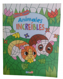 LIBRO COLOREA CON NUMEROS ANIMALES INCREIBLES
