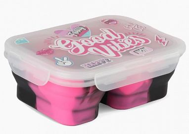 LUNCHERA 2 DIVISIONES PLEGABLE CON CUBIERTO