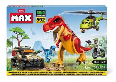MAX CITY BLOQUES DINO HUNT 592 PIEZAS