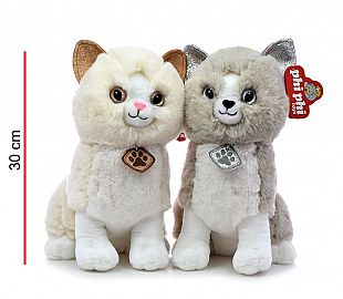 GATO PELUCHE 29CM 2 COLORES