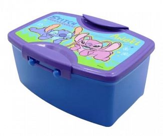 LUNCH BOX CON CUBIERTOS STITCH