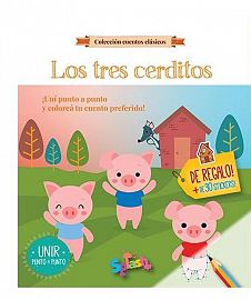 LIBRO CON STICKERS LOS TRES CERDITOS