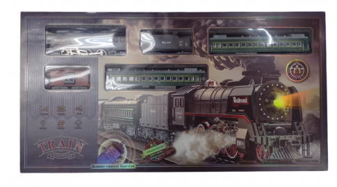 TREN CON VIAS 6,1M R/C LUZ MUSIC LANZA HUMO