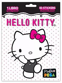 LIBRO PINTA Y PEGA CON STICKERS KITTY