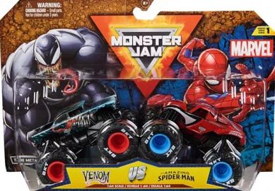 MONSTER JAM X2 MARVEL 1:64 EN BLISTER - 2 MODELOS
