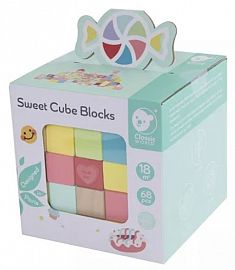 BLOQUES MADERA DIBUJOS DULCES 68 PIEZAS