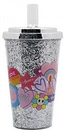 VASO LOVE FOREVER 450ML CON BRILLO