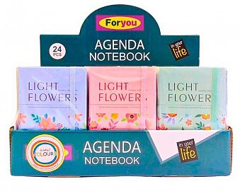 LIBRETA A6 LIGHT FLOWERS 80 HOJAS RAYADAS