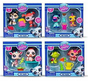 LITTLEST PET SHOP SET 2 FIGURAS CON ACCESORIOS - 4 MODELOS