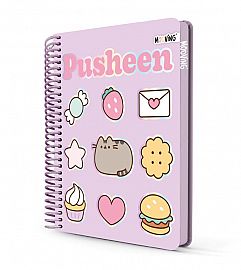 CUADERNO PREMIUM ESPIRAL 1/2 OFICIO PUSHEEN