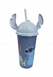 VASO CON SORBETE STITCH TAPA OREJAS 500ML