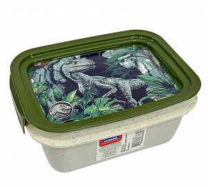 HERMETICO CON DIVISION 630ML JURASSIC WORD