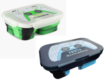 LUNCHERA 2 DIVISIONES PLEGABLE JOYSTICK - 2 COLORES