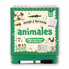 LIBRO JUEGO Y APRENDO ANIMALES CON MARCADOR