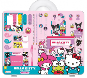 MEGA KIT CON STICKERS HELLO KITTY