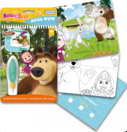 AGUA WOW LIBRO CON LAPIZ MAGICO MASHA
