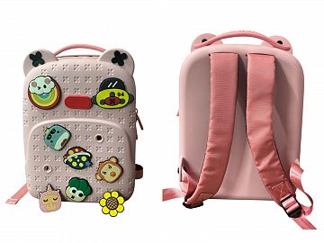 MOCHILA EVA ROSA CON PINES